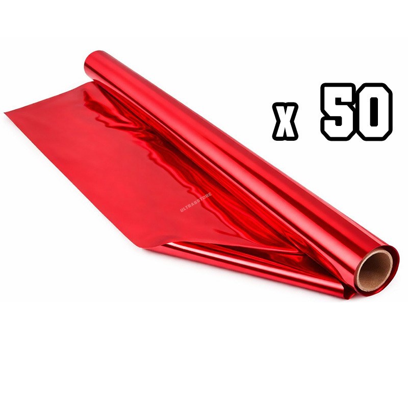 Bâche Tifo – Papier Métallique Rouge (70 Cm X 50 Cm)