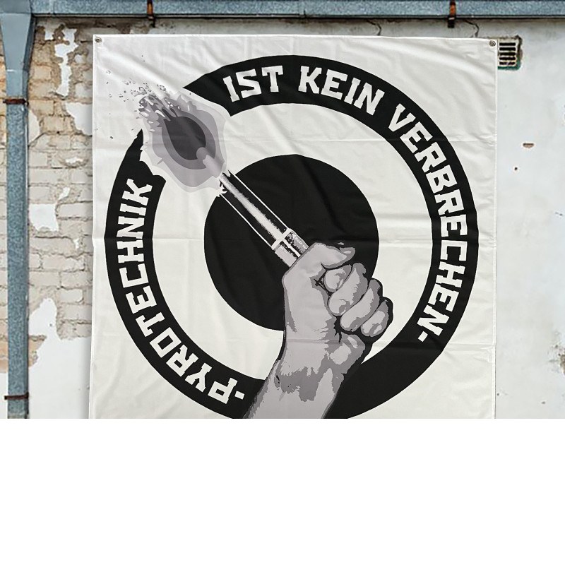 Bannière – Pyrotechnik Ist Kein Verbrechen 150x150cm